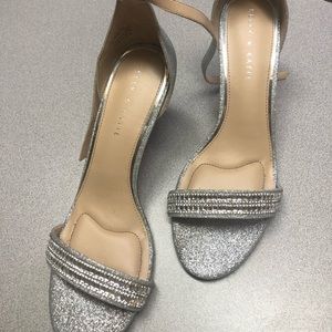 Kelly and Katie silver sparkly heals!